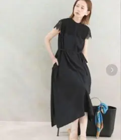 【美品】アーバンリサーチ　ワンピースレース　ブラック