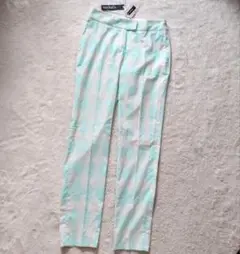 新品タグ付き MaxMara スラックス 薄手 総柄 アーガイル 38