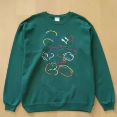 ディズニー ミッキーマウス 長袖スウェットシャツ 90年代製造