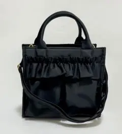 お値下げ依頼♡レア♡ SURFINIA サフィニア フリルトートバッグ♡ブラック お値下げ依頼♡レア♡ SURFINIA サフィニア フリルトートバッグ