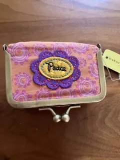 【未使用】がま口 コンタクトレンズケース 花柄 刺繍
