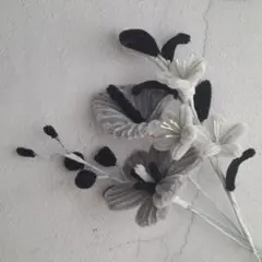 モールフラワー モノクロ セット
