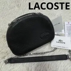 ✨ 現行品 ✨ ラコステ 極美品 チェーン ショルダーバッグ クロコクルー 黒