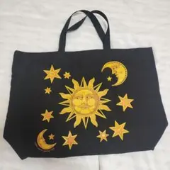 太陽　月　星　トートバッグ