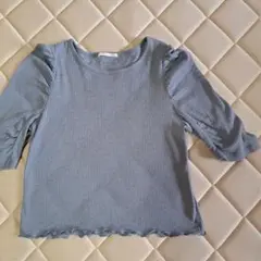 お値下げ中RETRO GIRL リブ編みライトブルーTシャツ
