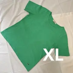 美品｜CROCODILE｜無地グリーンTシャツ｜半袖カットソー｜XL春夏快適