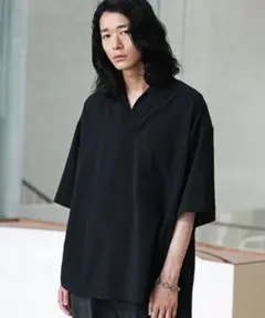 WASHER H/S SKIPPER SHIRT チャコール　Lサイズ