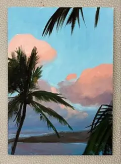 アクリル画　風景　988