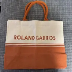 【新品・未使用】ROLAND GARROS トートバッグ アイボリー/オレンジ