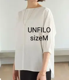 水曜日削除前最終価格　アンフィーロ　ホワイト　半袖　Tシャツ　ブラウス　M