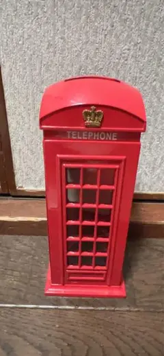 レッド電話ボックスコインバンク