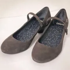 カンペール Camper パンプス 茶 ストラップ