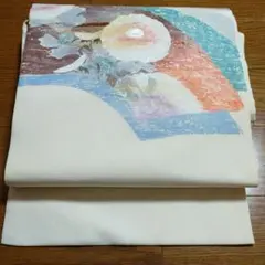 秋にしめたい塩瀬の名古屋帯 菊柄