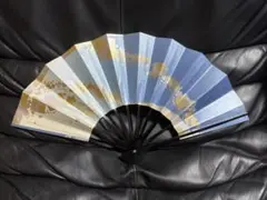 扇子　29cm 金滲み銀色紙　パール　舞扇子　舞踊　大衆演劇　着物　和装　小物