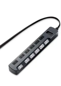 エレコム 電源タップ 個別スイッチ ほこりシャッター付 6個口 2.5m