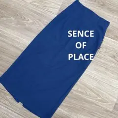 SENCE OF PLACE ストレッチ　タイトスカート　ブルー　XS
