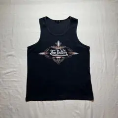 Von Dutch　ヴォンダッチ　ラインストーン ロゴ　タンクトップ　Y2K Von Dutchヴォンダッチラインストーン ロゴタンクトップY2K