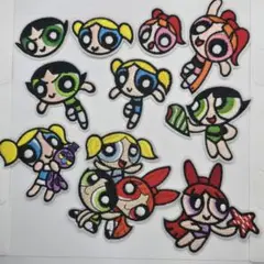 パワーパフガールズ 刺繍ワッペン 10個セット
