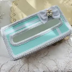 ティッシュケース　ティファニーブルーティッシュケース