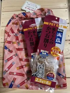 猫おやつ かつお削り u0026 ちゅ〜る エコバッグミニ