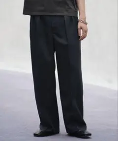 wym SEMI WIDE STRAIGHT WOOLY SLACKS Ｌサイズ