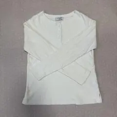 BACK NUMBER ホワイト ヘンリーネック Tシャツ M