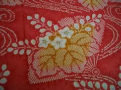 絞り風生地⑦　たっぷり106×270㎝　鹿の子の流水や桐の花　ハンドメイド材料