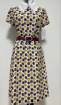 未使用タグ付き レースワンピース 38サイズ 昭和レトロ調　平成レトロ