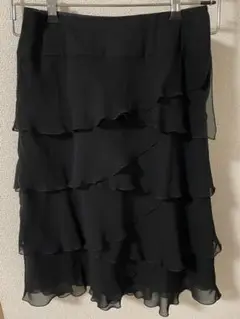 【美品！】23区 フレアスカート 32 黒　日本製　膝丈