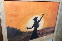 ハワイアンフラ 油絵