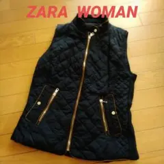 ザラ ZARA WOMAN ダウンベスト 紺 Mサイズ インナーベスト