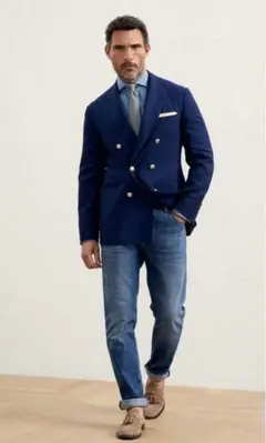 美品 定番 BRUNELLO CUCINELLI デニム 46 レジャーフィット