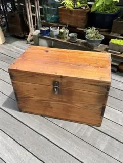 昭和レトロ 木箱 りんご箱 蓋付き