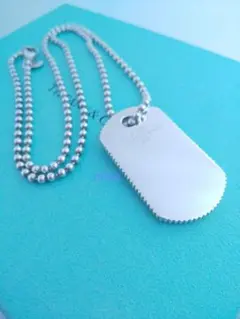 磨き済 ティファニー ドッグタグ ペンダント ネックレス シルバー