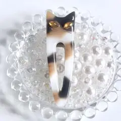 さび猫　ヘアクリップ
