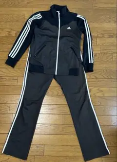 adidas ジャージ上下 黒白 レディース Lサイズ