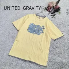 【ユナイテッドグラビティ】レイヤード風 Tシャツ イエロー 半袖 Mサイズ
