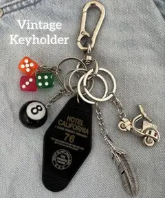 キーホルダー カラビナ キーリング ヴィンテージ アメカジ 鷲 羽 古着 フック