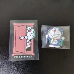 ドラえもん ピンバッジ ステッカー　I'm Doraemon　未来デパート