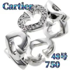 ♠︎美品♠︎Cartier【カルティエ/ 8号/Cハート1Pリング/ダイヤモンド】