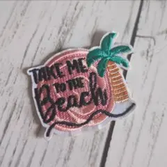 BEACH ヤシの木 アイロンワッペン