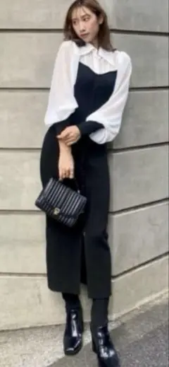 riendaシャツコンビニットワンピース新品