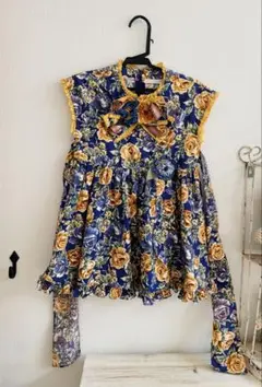 【ビンテージ】アルベロベロ花柄ノースリーブワンピース110