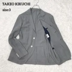 TAKEO KIKUCHI ホップサックサマージャケット グレー千鳥格子 3