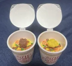 カップヌードルリン具　カップヌードル　リング　指輪　ガチャガチャ
