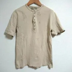 日本製 TAKAQ movin ヘンリーネック Tシャツ ヴィンテージ加工