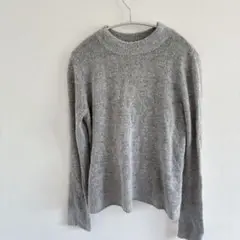 グレー バックオープン ニット S