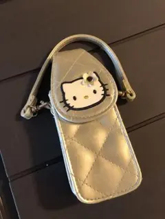 ハローキティ シルバーキルティングポーチ