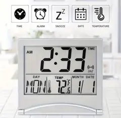 デジタルアラーム時計 温度 日付表示