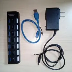 USBハブ 3.0 セルフパワー 7ポート ランプ点灯式